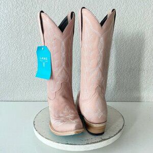 Lane LEXINGTON Womens Cowboy Boots 8 Blush Pink Western Cowgirl Mid Calf Tall